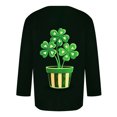 thumbnail image 3 of St. Patrick's Day T Shirt, Men 3/4 Sleeve Shirt, Round Neck Tshirts Man St. Patrick's Day Printing Tee Fashion Three Quarter Sleeve Shirts Motion Bodybuilding T-Shirt, 3 of 4