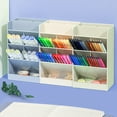 thumbnail image 6 of Slant Insertion Pen Holder Storage Box, White led pencils, 1 Pen Holder Pencil Barrel, White, 6 of 8