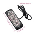 thumbnail image 3 of 12 luces estroboscópicas ultradelgadas de 12 LED para camión, coche, vehículo, LED, mini rejilla, cabeza de luz, baliza de emergencia, luces de advertencia de peligro (azul), 3 of 5