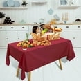 thumbnail image 7 of Disposable Plastic Tablecloth 72x54 Inch Heavy Duty Rectangle Table Cover for Parties,Banquets,Events,Picnics - Wipe Clean,Durable,Waterproof,Fits 6-8 Foot Tables, 7 of 7