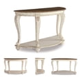 thumbnail image 3 of Signature Design by Ashley Realyn Table Console en Blanc Éclaté et Brun, 3 of 9