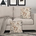 thumbnail image 2 of Vintage Floral Pillow Covers 18x18 Inch Set of 2 Brown Dark Grey Antique Flower Pattern Print Decorative Throw Pillowcases Retro Farmhouse Outdoor Cushion Cases Decor Rustic for Sofa Couch Bed, 2 of 6