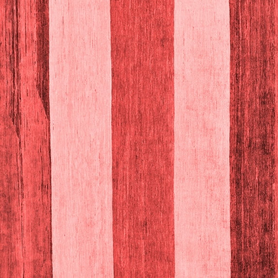 Ahgly Company Machine Washable Indoor Square Solid Red Modern Area Rugs, 8' Square