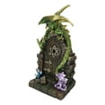 thumbnail image 6 of Fantasy Green Dragon With Wyrmling Perching On Door Arch LED Light Figurine, 6 of 9