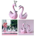 thumbnail image 5 of TISHITA 2xResin Swan Statue Figurines Sculpture Cake Dashboard Decor Large Pink 2 Pcs, 5 of 7
