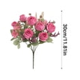 thumbnail image 2 of Peones Flores Artificiales Ramo de Peones de Rosa de Seda 30cm para Decoraciones de Fiesta de Boda en el Hogar, 2 of 8