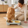 thumbnail image 7 of Double Bowl Pet Feeder 350ml Each Stays in Place for Cats and Small Dogs, Tilted Height Neck Care Removable Bowls, Stable Easy Clean Daily Feeding Station Indoor Gift, 7 of 7