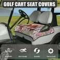 thumbnail image 3 of Renewold Golf Cart Seat Cover with Front Pockets Lightweight Soft Golf Blanket Accessories Compatible with EZGO Yamaha Club Cars and More 2 Person Seats, Cardinal Bird Peach Blossom, 3 of 7