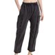 thumbnail image 2 of Pantalones deportivos para mujer, cintura elástica, bolsillos grandes, diseño de línea dividida, pantalones de chándal informales de moda, negro XXL, 2 of 5