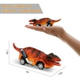 thumbnail image 2 of Beefunni Dinosaur Toy Pull Back Cars, 6 Pack Dinosaur Car Toys Dinosaur Games with T-Rex Gift for 3-5 Year Old Boys and Toddlers, 2 of 6