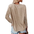 thumbnail image 4 of Lumento Women Long Sleeve Basic Tops Shirt Blosue Casual Loose Fit Pullover Tee Pink XXL, 4 of 4
