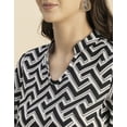 thumbnail image 5 of Moomaya Long Sleeve Band Collar Printed Top - Women's Stylish Georgette Top, 5 of 9