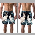 thumbnail image 3 of luoweisi Men's Beach Shorts Quick Dry Swim Trunks with Mesh Lining Rabbit M, 3 of 5