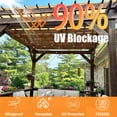 thumbnail image 2 of 90% Sun Shade Cloth, 6' x 6' Pergola Shade Cover for Patio, Outdoor, Garden, Backyard, Beige, 2 of 7