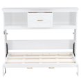thumbnail image 4 of Kumix Twin Size Murphy Bed with Charging Station and a Drawer, Wooden Murphy Bed for Teens Adults, Space-Saving Murphy Bed Frame, White, 4 of 7