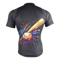 thumbnail image 4 of joogoo Baseball Bat Pattern Men's Cycling Jerseys Mountain Bike Short Sleeve Tops 3XL, 4 of 7