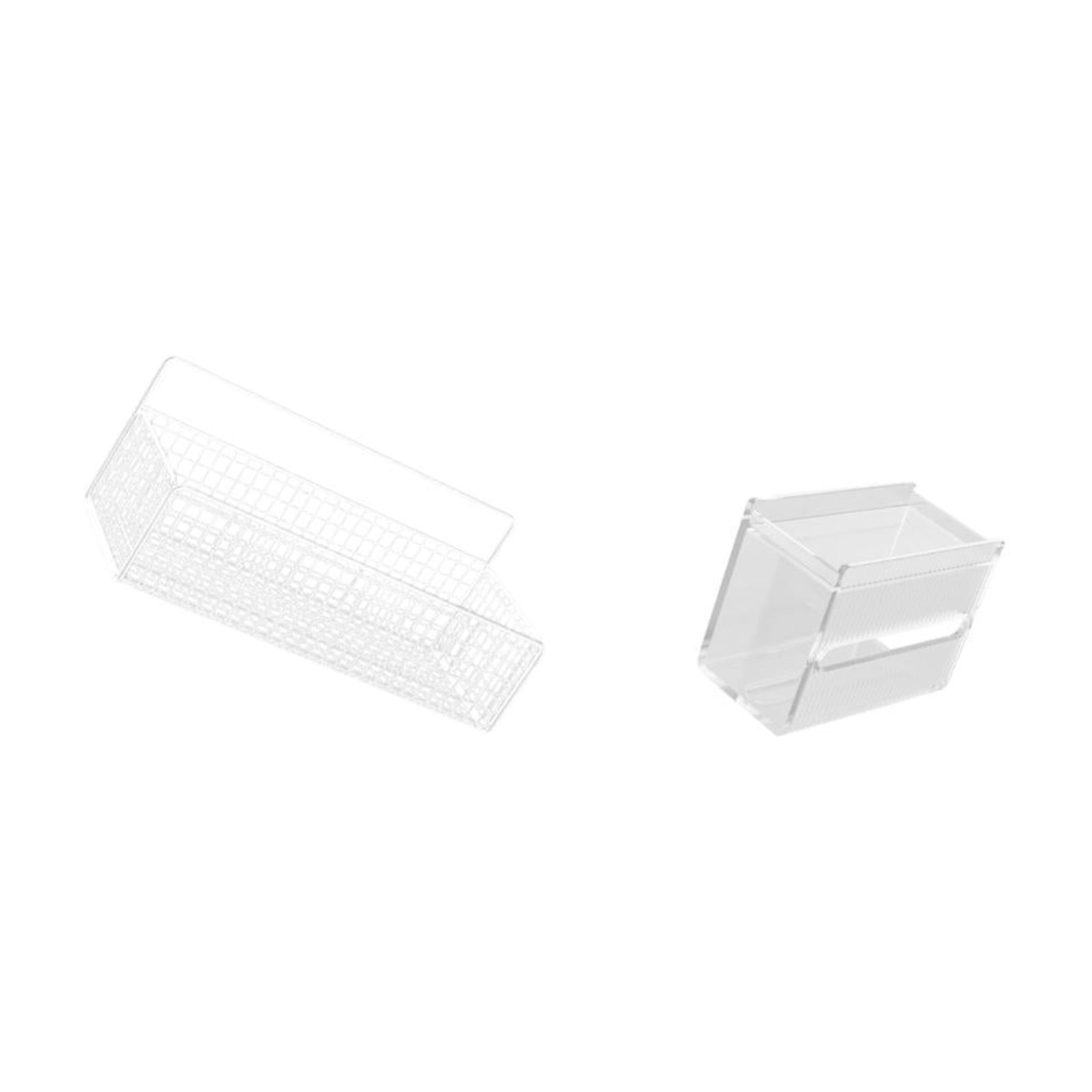 Fiocias Hanging Storage Basket Wire Organizer Acrylic Tissue Case Wall Mounted Shelf Toilet Paper Holder Material Suitable for Kitchens Bathrooms