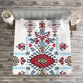 thumbnail image 3 of Ambesonne Tribal Quilted Bedspread Set 3 Pcs, Mexican Pattern, Queen Size, Multicolor, 3 of 3
