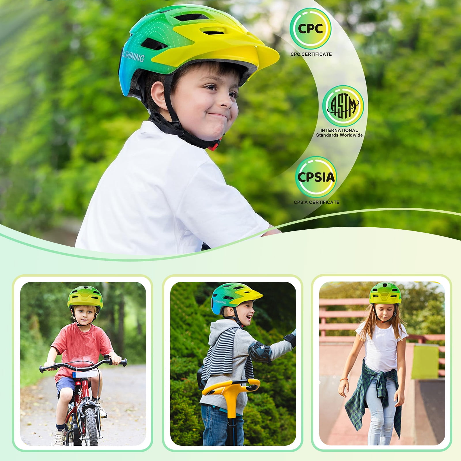 Kids Bicycle Helmet with Upgrade LED Display & Turning Stop Signals Light