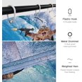thumbnail image 5 of Funny Cat Shower Curtain Set Cat Riding Shark Theme Ocean Shower Curtains for Bathroom Fun Nautical Kids Bathroom Decor Polyester Fabric-72" x 72", 5 of 6