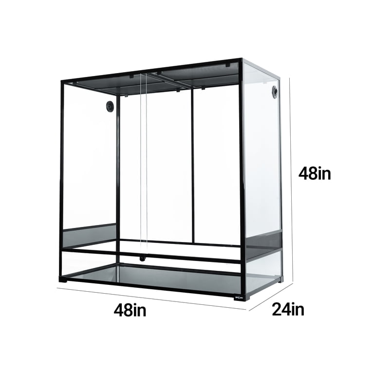 REPTI ZOO Full Tempered Reptile Glass 48 x 24 x48 inches - Walmart.com