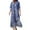 Royal Blue, variant on CharmCyan Women's Casual Loose Fashionable Floral Print Dress Black L