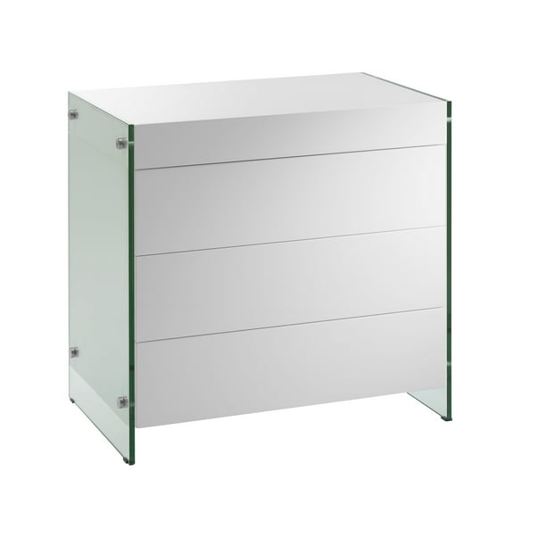 Glass Color High Gloss White Lacquer, White Lacquer Dresser Tall