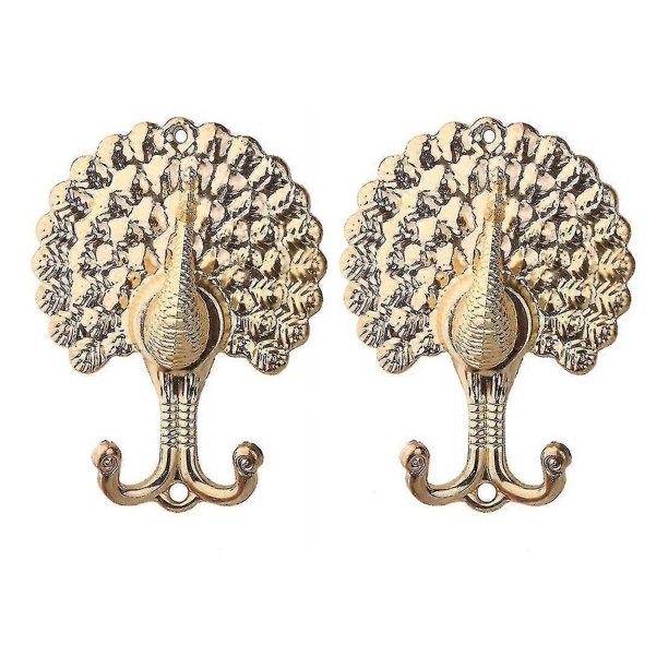 Accesorios para cortinas Estilo étnico Metal Hierro Pavo real Ganchos para cortinas de pared Ganchos para cortinas de pared 1 par de abrazaderas para cortinas Retenedores para cortinas de pavo real 2