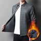 thumbnail image 4 of Blusa y camisa de manga larga con cuello vuelto para hombre, camisa de manga larga con cuello vuelto de terciopelo y botones para hombre, abrigo de poliéster., 4 of 4