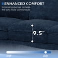 thumbnail image 2 of FamiTOP Chenille 69” Love Seat & 89” 3-Seat Sofa w/Thick Seat & Backrest Cushions, Modern Couch Set with Soft Pillows, Upholstered 3 Seat & 2 Seat Sofa w/Sturdy Frame for Office, Living Room, Blue, 2 of 7