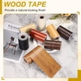 thumbnail image 5 of Uxcell Wood Grain Repair Tape, 5" x 33' Self Adhesive Realistic Wood Tape with Scraper Durable Repair Patch for Furniture Floor Window Door Table DIY Home Decor, Natural Wood Grain, 5 of 7