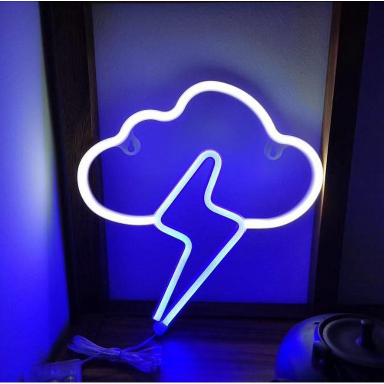 Neon Sign LED Planet Cloud Battery or USB Powered Light Up Acrylic Neon Sign  for Bedroom Decor 