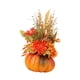 thumbnail image 5 of Calabaza Artificial con Flores Arreglo Floral para Decoración de Mesa, 5 of 9