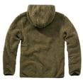 thumbnail image 6 of BRANDIT INDIVIDUAL WEAR Adult Male Hooded Fleece Quarter Zip Pullover, Color: Olive, Size: XXL, 6 of 7