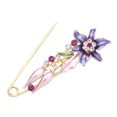 thumbnail image 1 of Brooch Pin 3D Flower Decor Scarf Pin with Rhinestone Inlay Thick Stable Lock Anti-exposure Suits Coats Sweaters Pin, 1 of 8