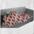 thumbnail image 6 of Kissing Soft Flannel Fleece Blanket, Love Themed Numerous Continuous Demonstration of Lip and Heart Motifs, Cozy Plush for Indoor and Outdoor Use, 70" x 90", Dark Coral and Champagne, by Ambesonne, 6 of 6