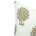 thumbnail image 3 of Premium Thick cotton White Pillow Cover with Hand Block Prints By Fabdivine, 18X18, Anar, 3 of 7