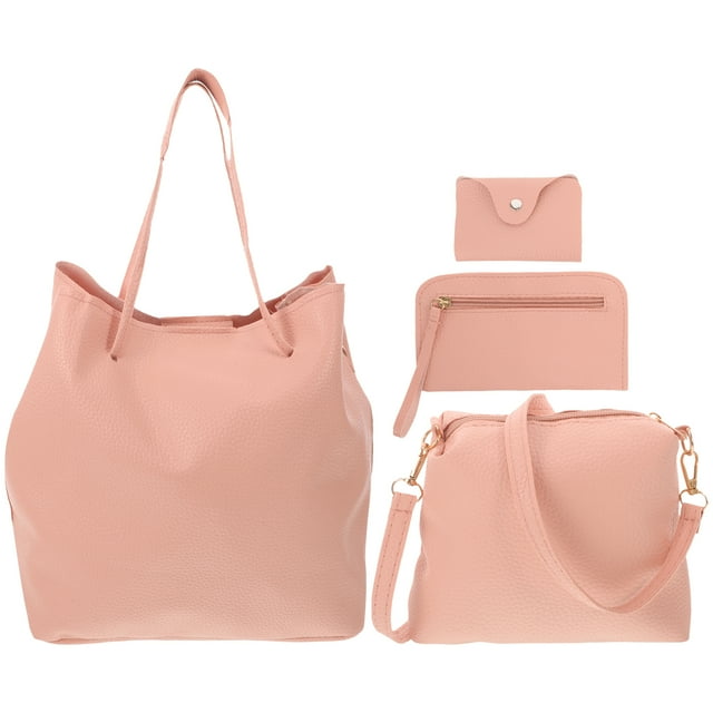 4 Uds. Conjunto de bolsos para mujer, bolsos de mano, bolso de hombro, conjunto de monedero, bolso de mano de moda