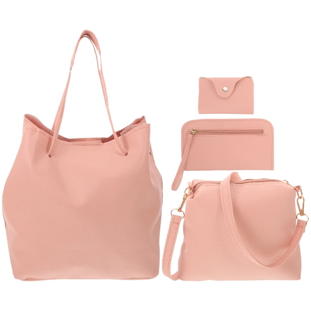 4 Uds. Conjunto de bolsos para mujer, bolsos de mano, bolso de hombro, conjunto de monedero, bolso de mano de moda