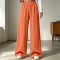 thumbnail image 2 of ibiyuan Women Wide Leg Sweatpants, Elastic High Waist Baggy Loose Fit Lounge Pants Soft Breathable Trousers Casual Street Spring Fall Daily Travel Outfit, 2 of 9