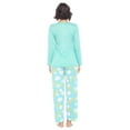thumbnail image 4 of Casual Nights Women's Jersey Knit Long-Sleeve Top and Mircro Fleece Bottom Pajama Set, 4 of 4