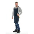 thumbnail image 3 of Canvas Work shop Tool Apron Men Women Heavy Duty Apron With Pockets & Crossback Navy, 3 of 6