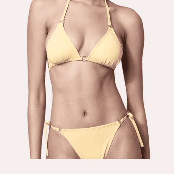 Women's Ring Front Triangle Bikini Top - Shade & Shore‚Ñ¢ Yellow XS