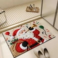 thumbnail image 4 of Woven Christmas Diatom Mud Mat - 23.6x15.7in Multicolor Non-Slip Polyester Door Mat, Soft Bath Entrance Rug for Bathroom Holiday Decor & Festive Home Accent, 4 of 6