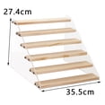 thumbnail image 4 of kusrkot Acrylic Wooden Display Rack Perfume Makeup Dolls Model Toys Ladder Riser Stand 6 Layers, 4 of 5