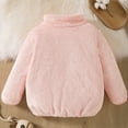 thumbnail image 4 of GYRATEDREAM Baby Boys Girls Fleece Jacket Toddler Kids Winter Warm Solid Color Zipper Sweater Coat Long Sleeve Stand Collar Thick Clothes for 1-6 Years, 4 of 5