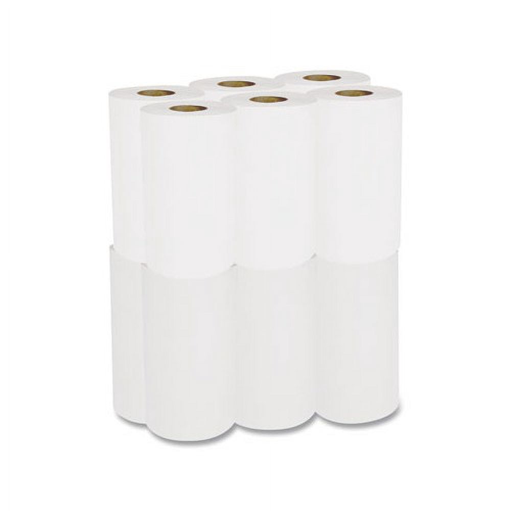 Hardwound Paper Towels Nonperforated 1-Ply White, 350 ft, 12 Rolls/Carton