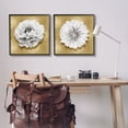 thumbnail image 3 of Stupell Industries White on Glam Flowers Botanical & Floral Painting Black Framed Art Print Wall Art, 24 x 24, 3 of 10