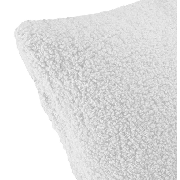 Better Homes & Gardens Sherpa Square Throw Pillow, 20 inch x 20 inch, Light Gray, Pack of 1