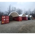 thumbnail image 3 of Shipping Container Canopy Shelter Kit - 40'(L) x 40'(W) 21 Oz PVC White Cover Storage Container Roof and Front Wall w/ Doors and Back End Wall - Snow, UV and Weather-Resistant, 3 of 9